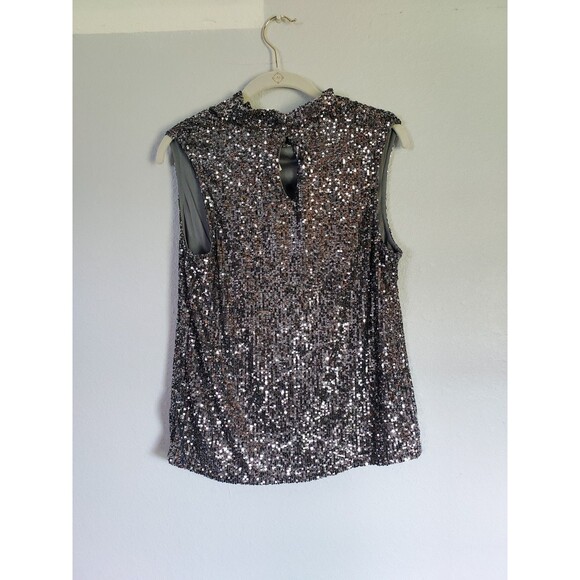 Cable and Gauge Women's Sequin Sparkly Halter Sleeveless Top Size Medium NEW - Picture 2 of 5